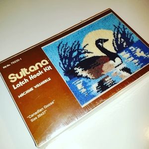 Vintage Latchhook canadian geese kit
